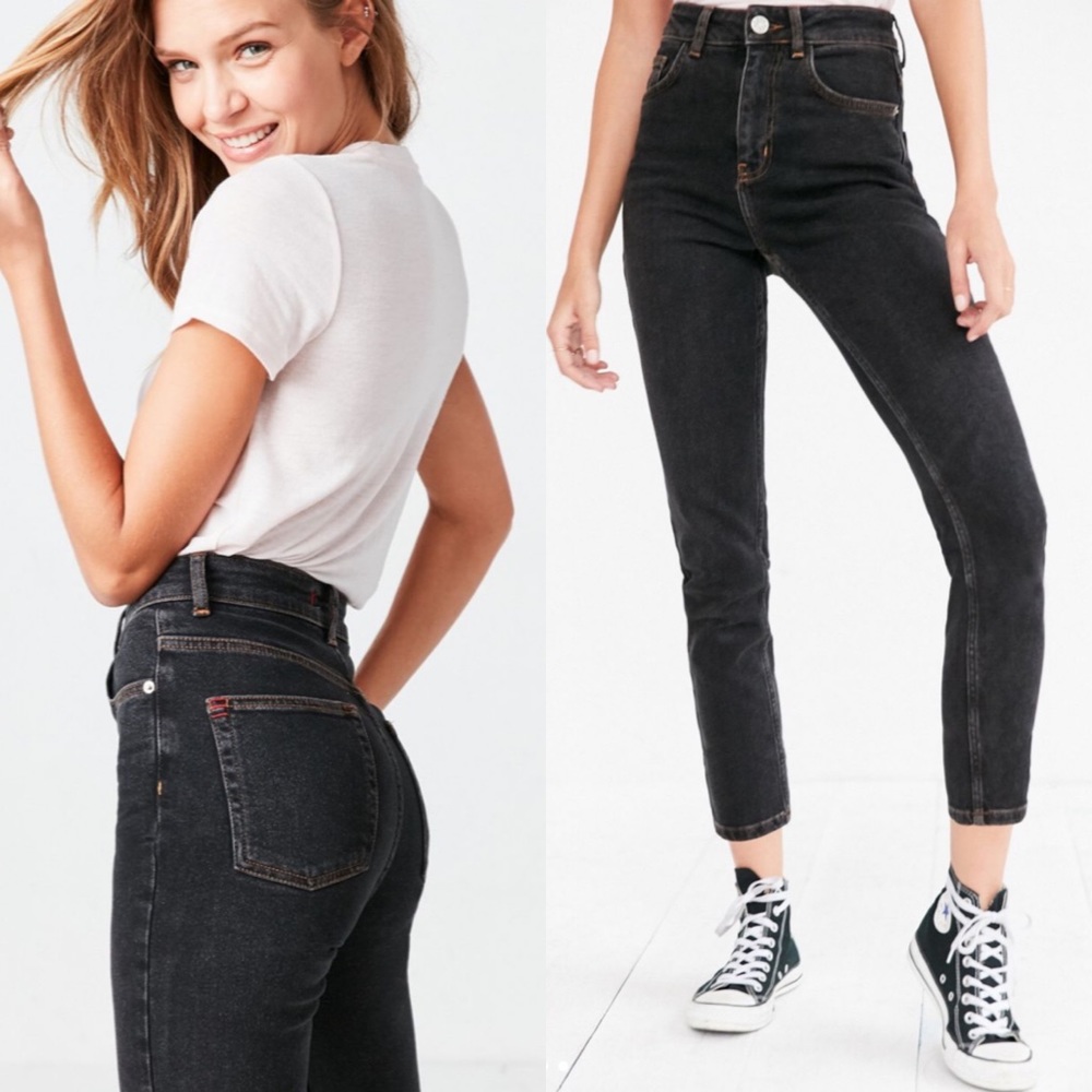 BDG girlfriend high rise jeans black wash 29